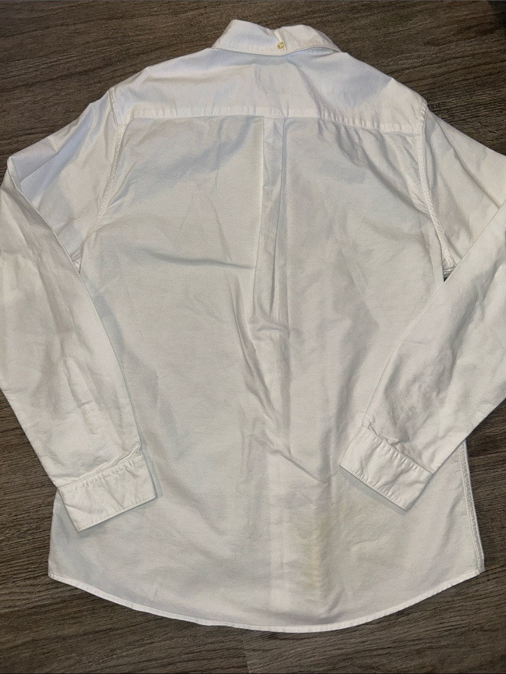Barbour Tailored Fit White Oxford Button Down Shirt Men’s Medium Cotton - Picture 6 of 13